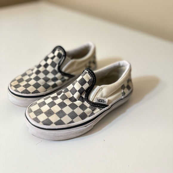 Vans Other - Vans Kids Checkered Slip-On Shoes - Black and White